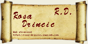 Rosa Drinčić vizit kartica